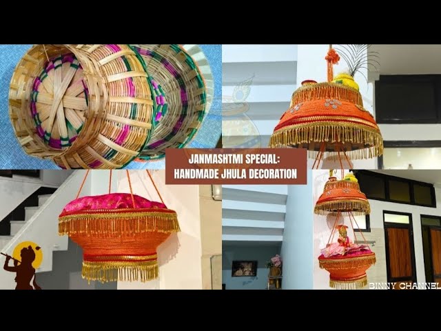 Janamashtami Special: | Handmade Jhula Decoration for Krishna 🌸🙏
