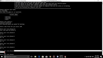 Hand Cricket game using java commandline