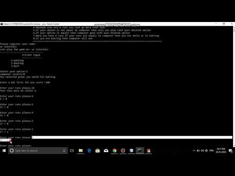 Hand Cricket game using java commandline