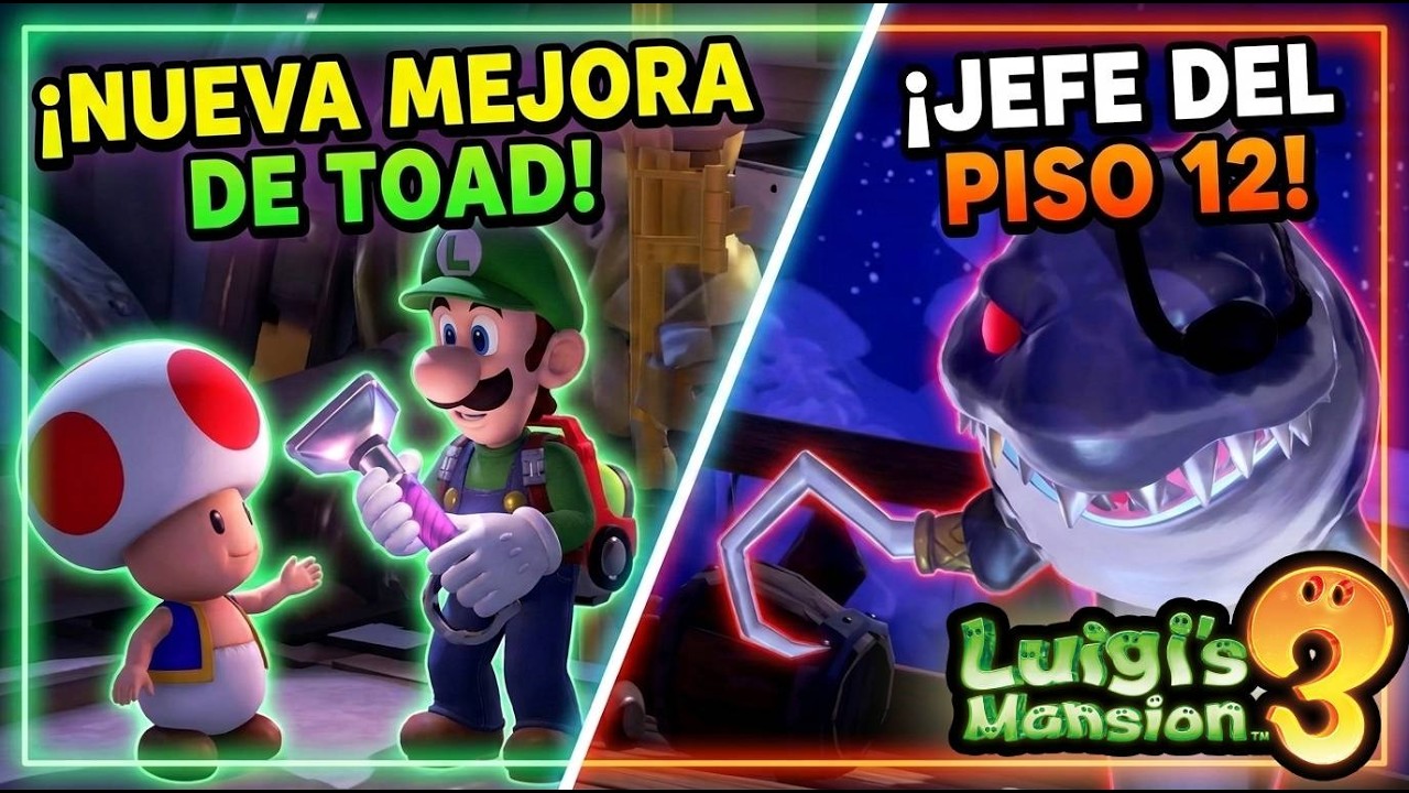¡EL RESCATE DE TOAD! 🍄 Resolviendo el misterio del Piso 12 Jefe Tiburón Luigi's Mansion 3