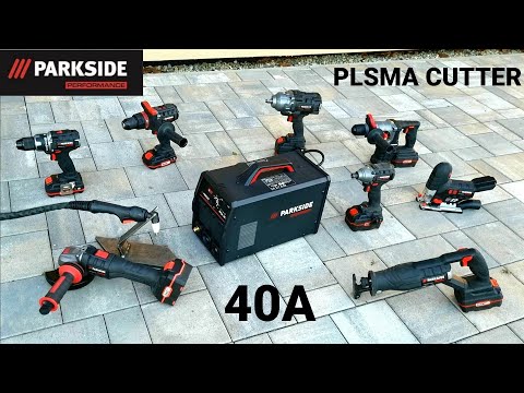 Parkside Performance PPSK 40 A1 plasma cutter cuts stainless steel and aluminum as paper