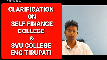 AP EAMCET WEB OPTIONS | SELF FINANCE COLLEGES SELF SUPPORTING COLLEGES SVU COLLEGE OF ENG TIRUPATI