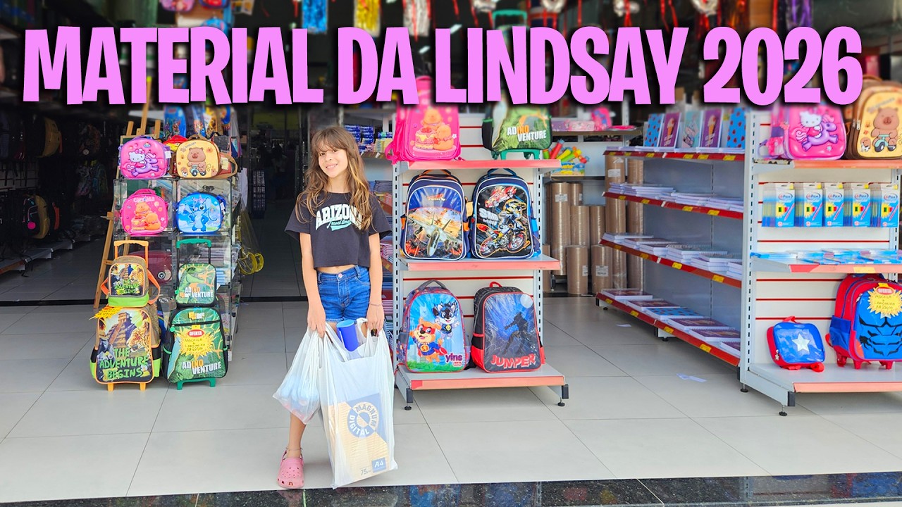 Lindsay Comprando Material Escolar