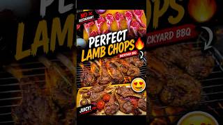 Juicy Lamb Chops on Fire 🤤🔥 #shorts #bbqrecipe #grilling #bbqribs #grilledribs #grilltime