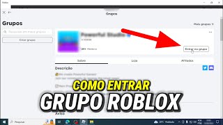 COMO ENTRAR em um GRUPO no ROBLOX 🎮✓ 