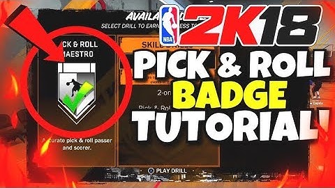 NBA 2K18 HOW TO GET PICK & ROLL MAESTRO BADGE TUTORIAL EASIEST & FASTEST METHOD GET IT IN 1 GAME!