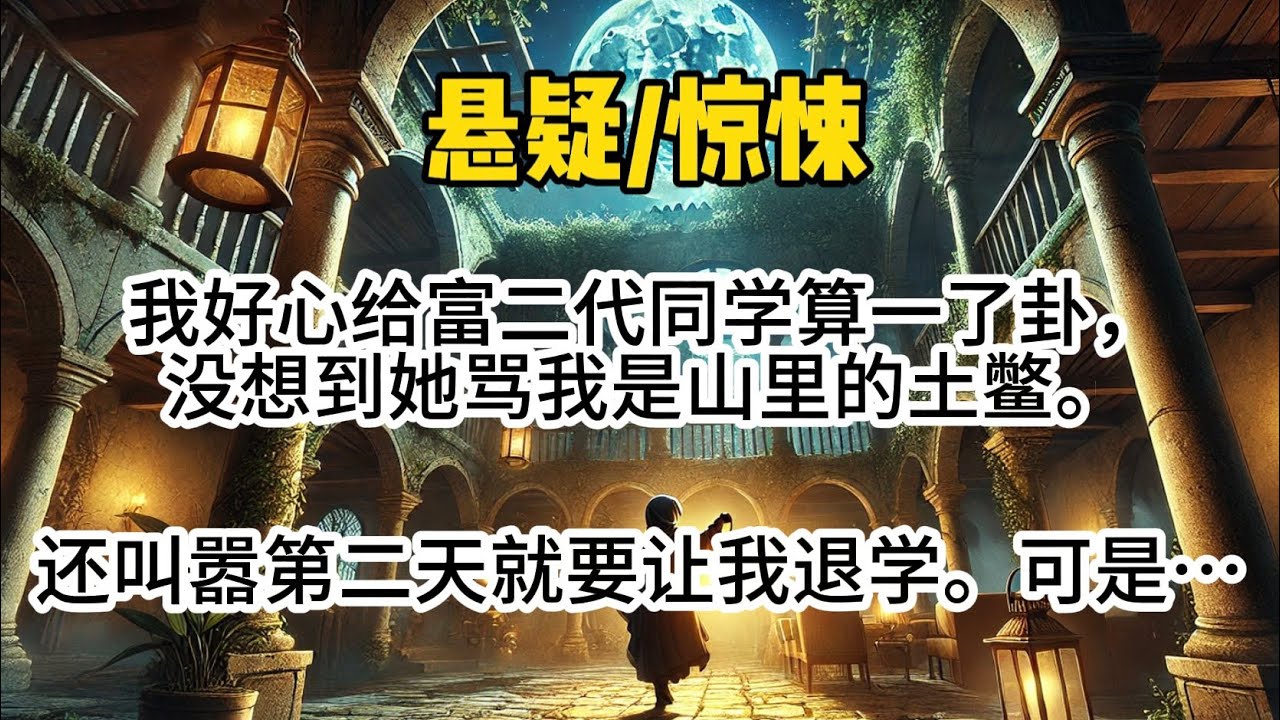 我好心给富二代同学算一了卦，没想到她骂我是山里的土鳖。还叫嚣第二天就要让我退学。可是我们家族是…#懸疑 #悬疑 #惊悚 #一口气看完