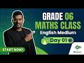 Maths Class | english medium | Grade 06 | Day 01 | Queenton Education 🔥