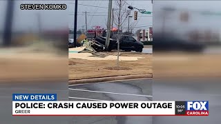 Truck crash in Greer knocks out power for 200 customers, officials say