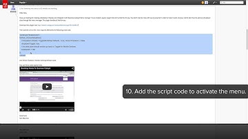 Business Catalyst Bootstrap Menu