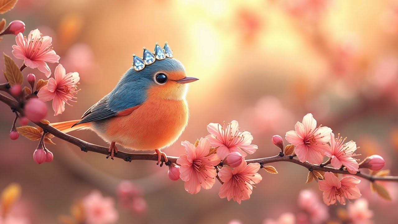 Soothing Piano & Birds Singing 4K Deep Sleep Music Relaxing Bird Sound ...
