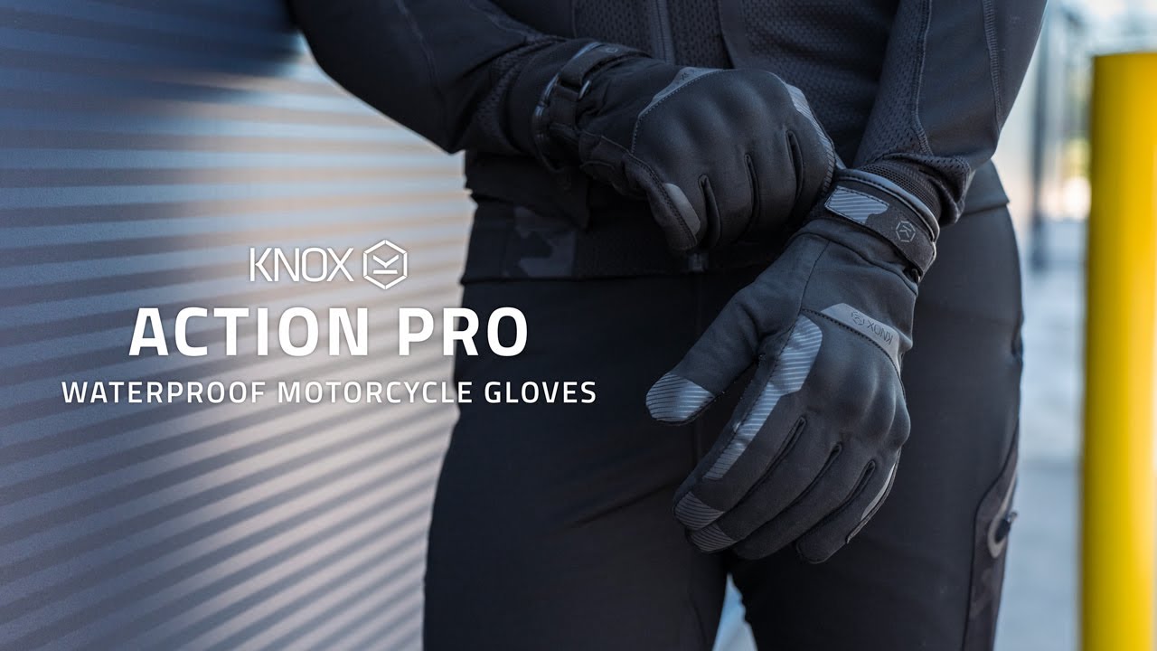 Knox Action Pro Waterproof motorcycle gloves - YouTube