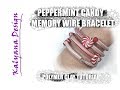 "Peppermint candy" bracelet on memory wire - polymer clay tutorial 473