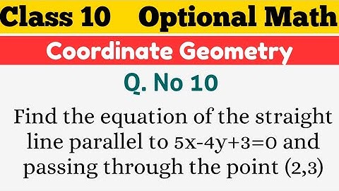 Class 10 Coordinate Geometry | Optional Math Class 10