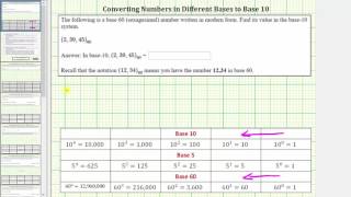 Convert a Base-60 Number to Base-10