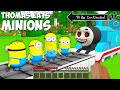 why this SCARY THOMAS TRAIN EXE eat ALL MINIONS in Minecraft ? SCARY THOMAS vs MINIONS !