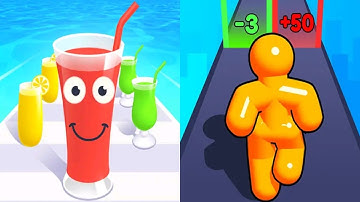 Juice Run VS Tall Man Run - Satisfying ASMR Gameplay ALL Levels