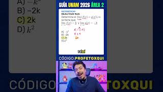 Reactivo #64 Matemáticas – Guía UNAM 2026 | Área 2