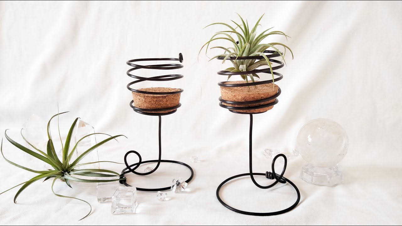 用鋁線折"燭台 空氣鳳梨 花架"教學 Handmade Aluminum Wire Wrapped" Candle Holder Air Plant Stand" Tutorial
