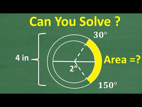 A small circle and big circle have over lapping sectors – what’s the area? Basic Geometry!