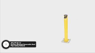 BOL-RF Surface Mounted Removable Steel Pipe Safety Bollards