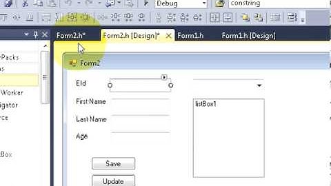 Visual C++ Tutorial 17 -Windows Forms Application:  Deleting selected data from database