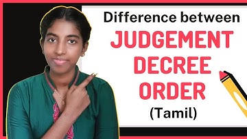 Judgment, Decree and Order (Tamil)