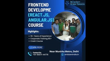 Frontend Development React JS Angular JS | Best Affordable Reliable Course in Munirka South Delhi