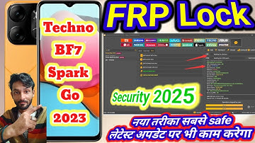 Techno (BF7) Spark Go 2023 Frp Bypass Unlock Tool (Meta Mode) All Error Fix New Method 2025