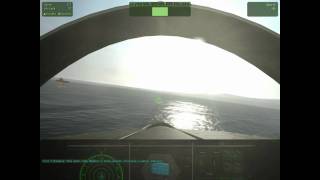 ArmA 2 - airfighter / airplane - fight training - landing on battleship - Armed Assault - part 2/2