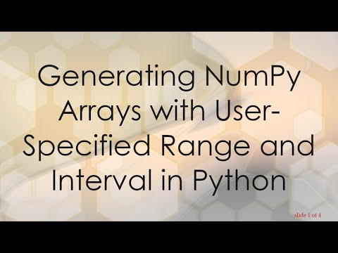 Generating NumPy Arrays with User-Specified Range and Interval in Python