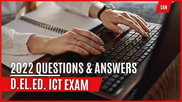 D.El.Ed. ICT Exam 2022 questions with answers part 2 (previous year questions and answer)