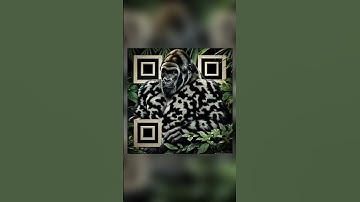 Boring QR code turn into Gorilla QR code art