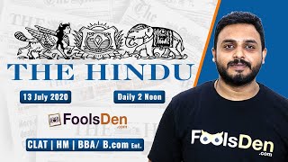 The Hindu Editorial Discussion || Current Affairs 13July 2020 || FoolsDen | Shreyas Sir