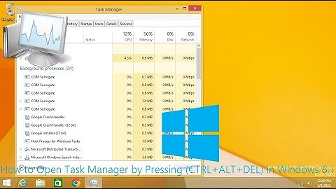 How to Open Task Manager by Pressing (CTRL+ALT+DEL) in Windows 8.1