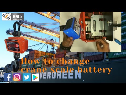 Change the switch on an HSCo platform scale 1 Change the battery in an HSCo crane scale