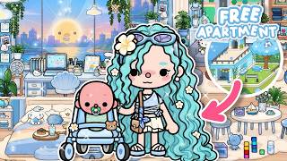 I Built a FREE Blue Aesthetic Apartment! 🩵 | Toca Boca World screenshot 1