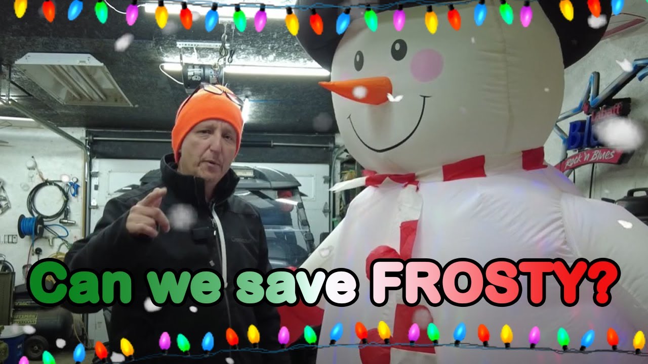 Inflatable Decoration Repair. Fixing my Christmas Snowman