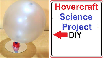 hovercraft science project homemade easily with balloon | diy | newtons 3rd law