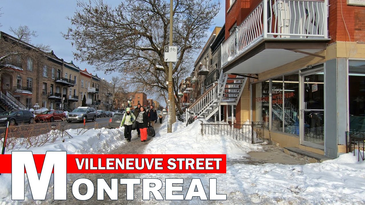 Montreal Street Walk - Villeneuve in Mile End, Le Plateau - Winter 2021