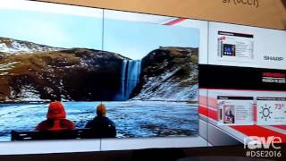 DSE 2016׃ Sharp Showcases PNV551 3'5 Millimeter Ultra Slim Bezel Video Wall Display