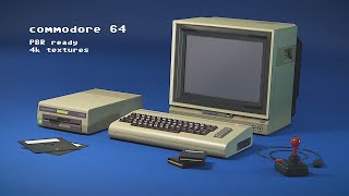 Commodore 64 Bundle - 3D Objects / PBR Ready / Unity3d & Unreal