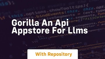 gorilla an api appstore for llms