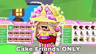 I Started Over in Adopt Me With ONLY Cake Friends...