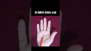 큰 행운이 오고 그 결과 많은 재물을 얻는 손금 #손금 #재물운 #금전운