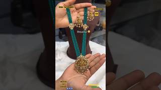 Beads Long Haram With Machining Earrings 😍👌#ytshorts #order7675950891 #handmadejewelry