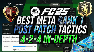 FC 25: RANK 1 META BEST META 4-2-4 COME BACK Tactics for TOTS & Formation & Roles