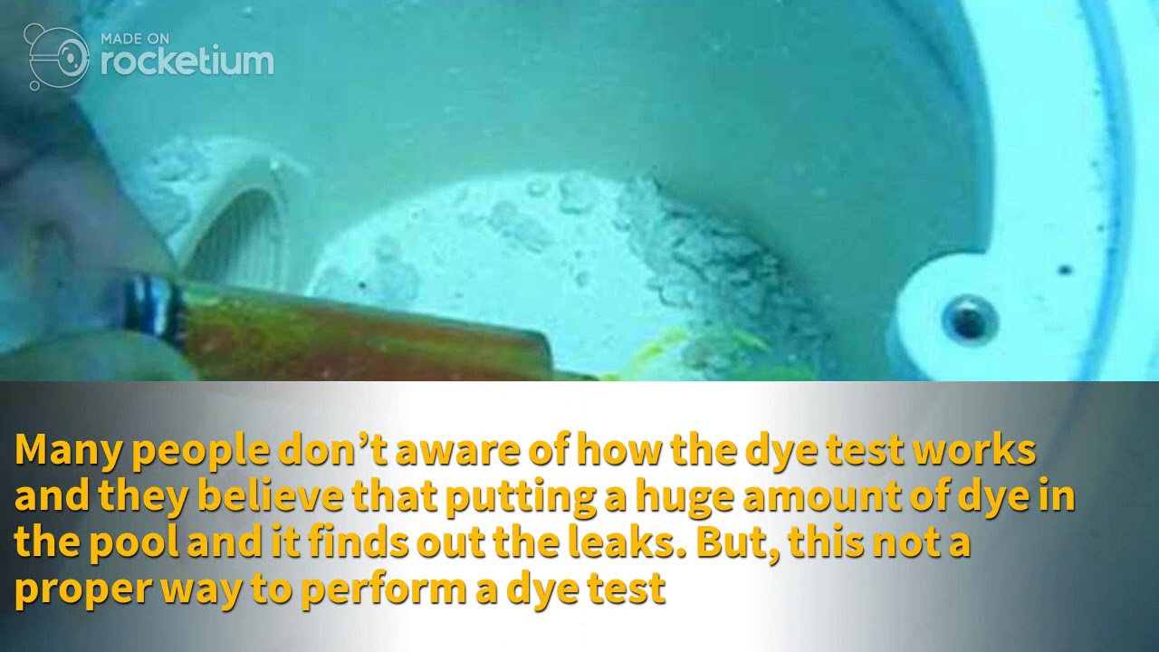 How To Perform A Swimming Pool Leak Detection Dye Test Youtube