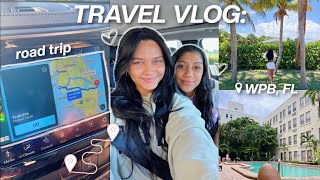 travel with us to PALM BEACH VLOG | chaotic road trip, room tour, beach day + Grocery shopping