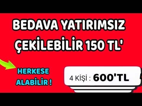 Yatırımsız | Bedava 150 TL Para Kazan | Kayıt Ol Para Kazan | Çekilebilir | İnternetten Para Kazan